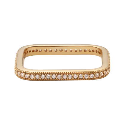 HARLOW &ndash; Pave Square Ring (SPECIAL) alternate image