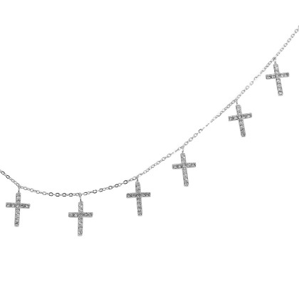 KOURTNEY &ndash; Nine Cross Necklace alternate image