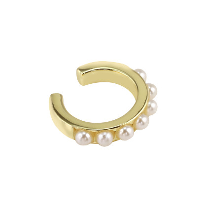 AVIVA &ndash; Glass Pearl Ear Cuff alternate image