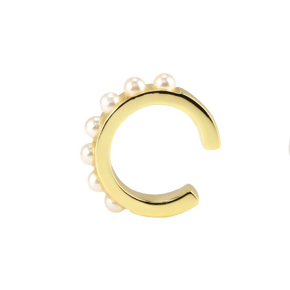 AVIVA &ndash; Glass Pearl Ear Cuff alternate image