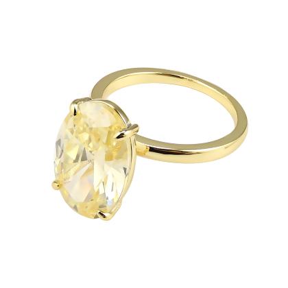 SIMONE &ndash; Yellow Diamond Simulant Ring alternate image