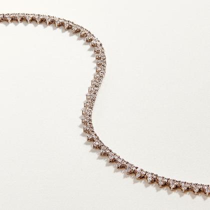CHARLOTTE &ndash; Cluster Tennis Necklace alternate image