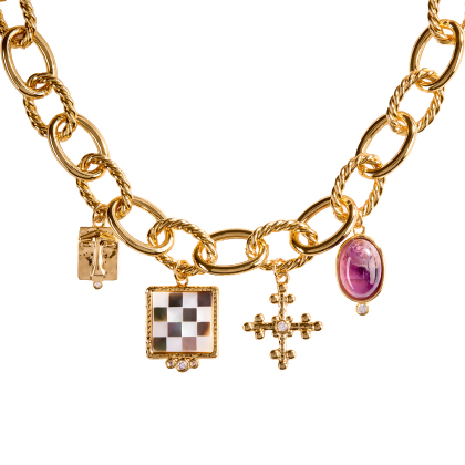IVY &ndash; Chunky Charm Necklace alternate image