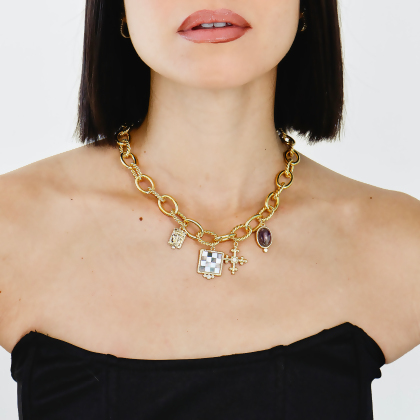 IVY &ndash; Chunky Charm Necklace alternate image