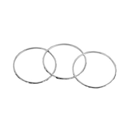 JAMES &ndash; Thin Hammered Ring Trio alternate image