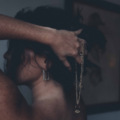 RUE &ndash; Pav&eacute; Rectangle Hoop Earrings alternate image