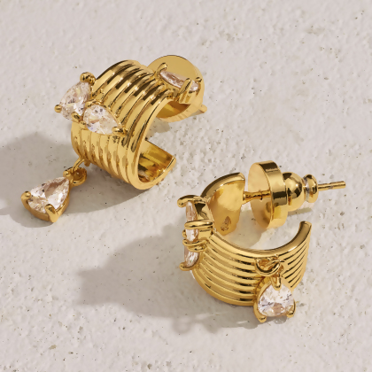 SLOANE - Vintage Charm Dangle Post Earrings alternate image