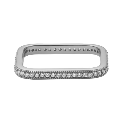 HARLOW &ndash; Pave Square Ring (SPECIAL) alternate image