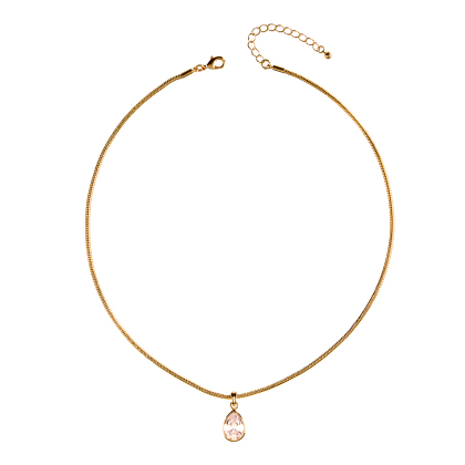 GEORGINA - Bezel Set Pear Necklace alternate image