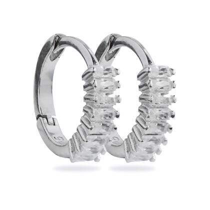 GEO - Mini Baguette Huggie Earrings 