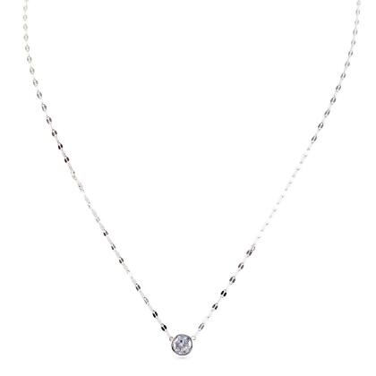 KATIE - Textured Solitaire Necklace 