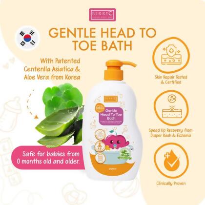 BerryC Gentle Head to Toe Bath 800ml 