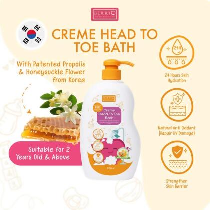 BerryC Creme Head to Toe Bath 800ml 