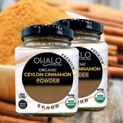 [TWIN PACK] OHALO ORGANIC CINNAMON POWDER 有机肉桂粉 (40Gx2) 