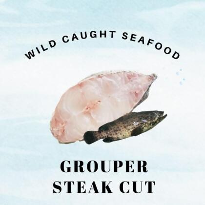 Frozen Wild Caught Sabah Grouper Steak Cut 
