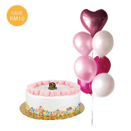 Latex Balloon + Cake 