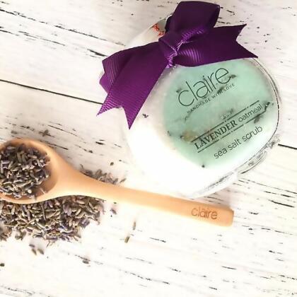 Claire Organics Lavender Scrub with French Sea Salt 