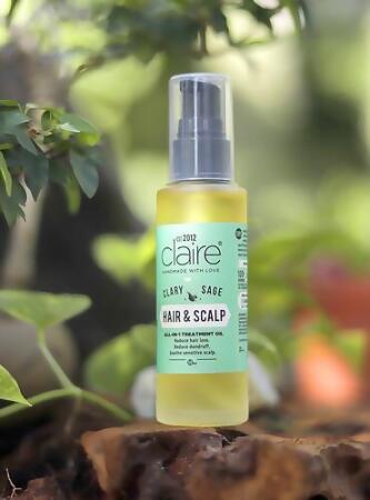 Claire Organics Clary Sage Hair and Scalp Treatment Oil 