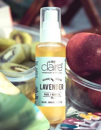 Claire Organics Lavender Face and Body Oil 