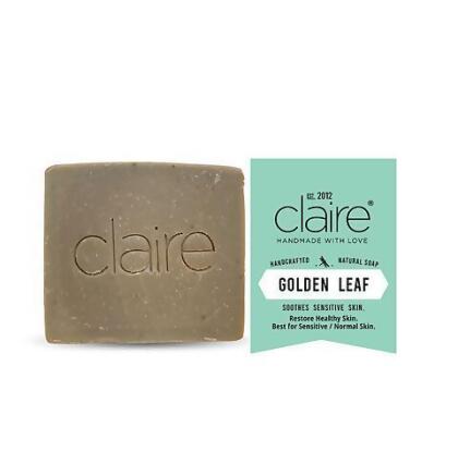 Claire Organics Golden Leaf Handmade Soap 