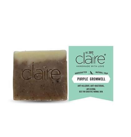 Claire Organics Purple Gromwell and Roselle Handmade Soap 