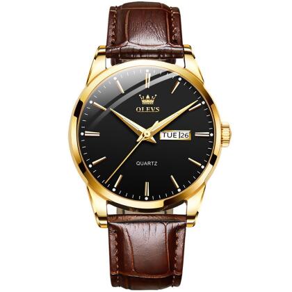 Olevs Classic Leather 39 Black and Brown 