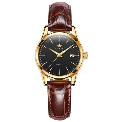 Olevs Classic Leather Black and Brown 
