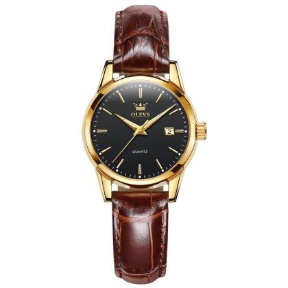 Olevs Classic Leather Black and Brown 