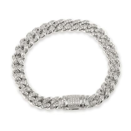 SELENA – Pave Cuban Link Bracelet 