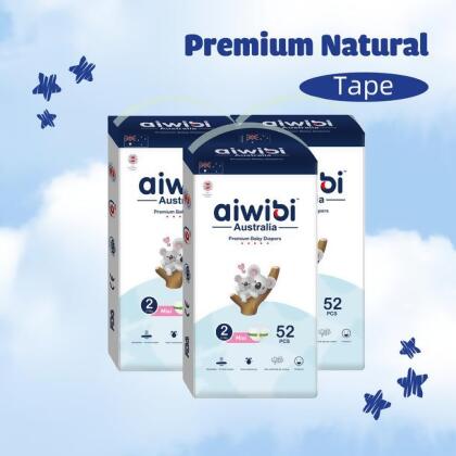 [Tape] Aiwibi Premium Natural Baby Tape Diapers 