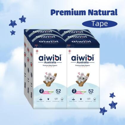 [Tape] Aiwibi Premium Natural Baby Tape Diapers 