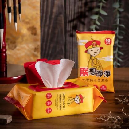 【加厚升級！含水量高】 加厚純水柔濕巾 朕想淨淨 純水柔濕巾 80抽 10抽 濕紙巾 柔濕巾 溼紙巾 純水濕巾 