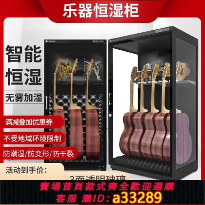 {可打統編 超低價}愛科萊吉他防潮箱智能除濕加濕柜防潮干燥箱電木吉他貝斯小提琴樂器保濕恒濕柜 