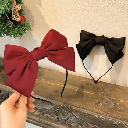 紅色大號蝴蝶結發箍2021年新款發卡黑色發飾女頭箍頭早春飾品發捆 