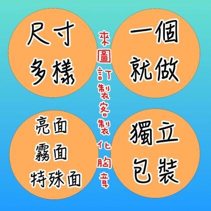 開發票 霧面 客製化徽章 徽章 別針 胸章 來圖訂製 客製 動漫 卡漫 韓星 應援 活動 贈品 畢業禮物 婚禮小物-37MM/霧面 